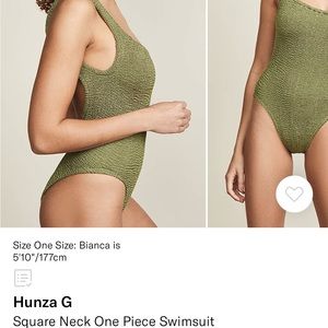 Hunza G square neck one-piece suit